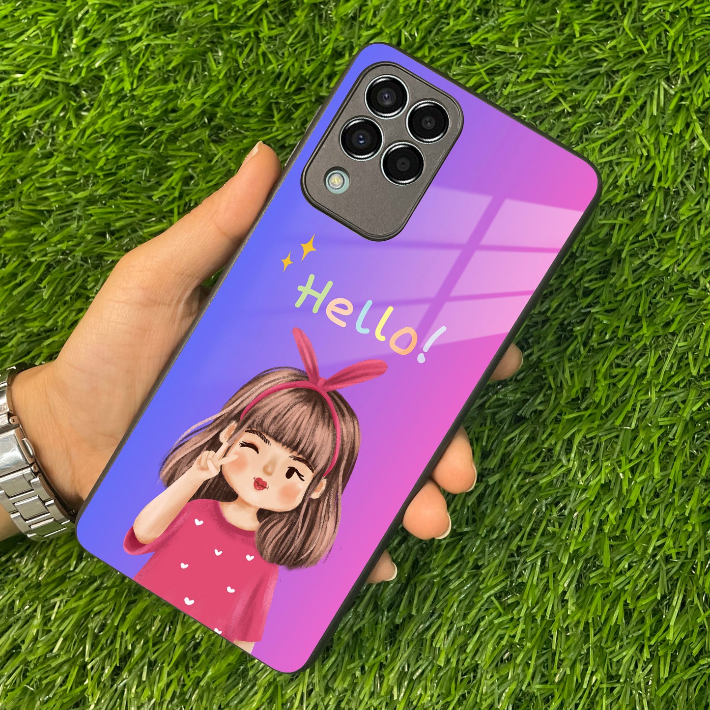 Cute Girl Hello Glass Case For Samsung ShopOnCliQ