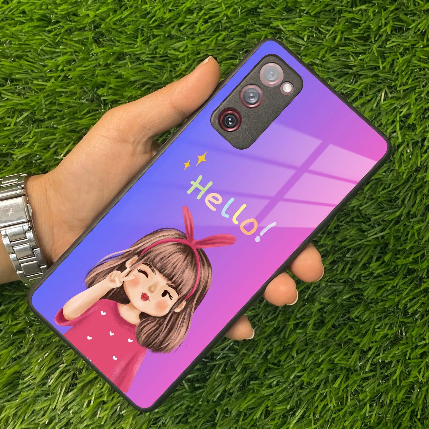 Cute Girl Hello Glass Case For Samsung ShopOnCliQ