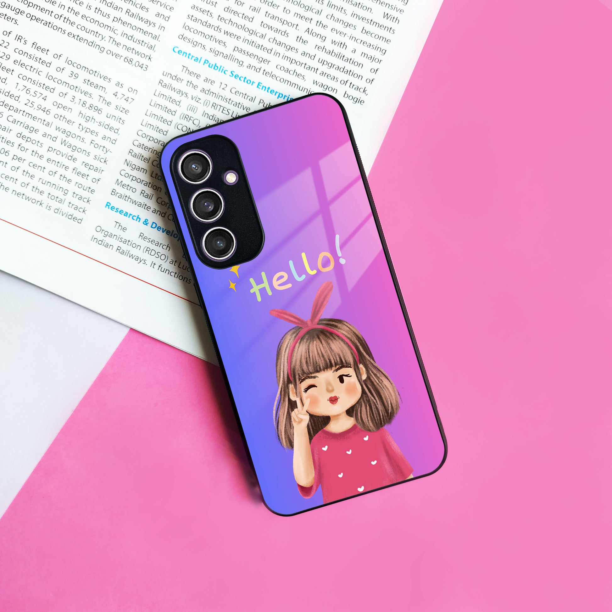 Cute Girl Hello Glass Case For Samsung ShopOnCliQ