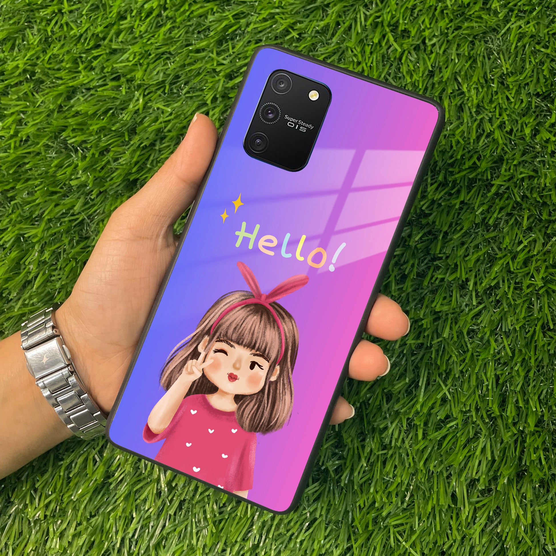 Cute Girl Hello Glass Case For Samsung ShopOnCliQ