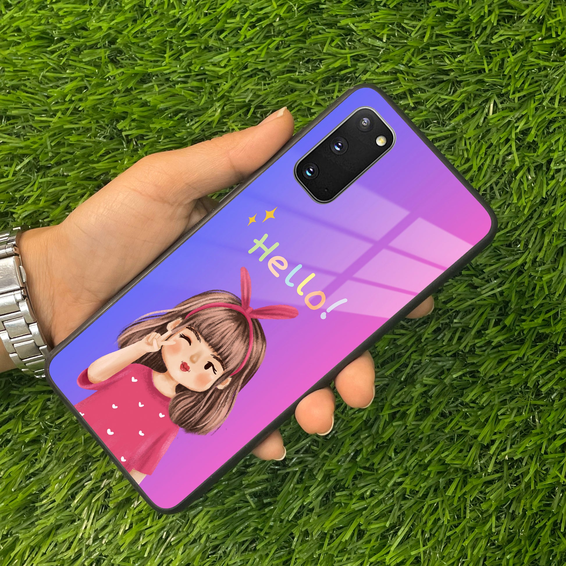 Cute Girl Hello Glass Case For Samsung ShopOnCliQ