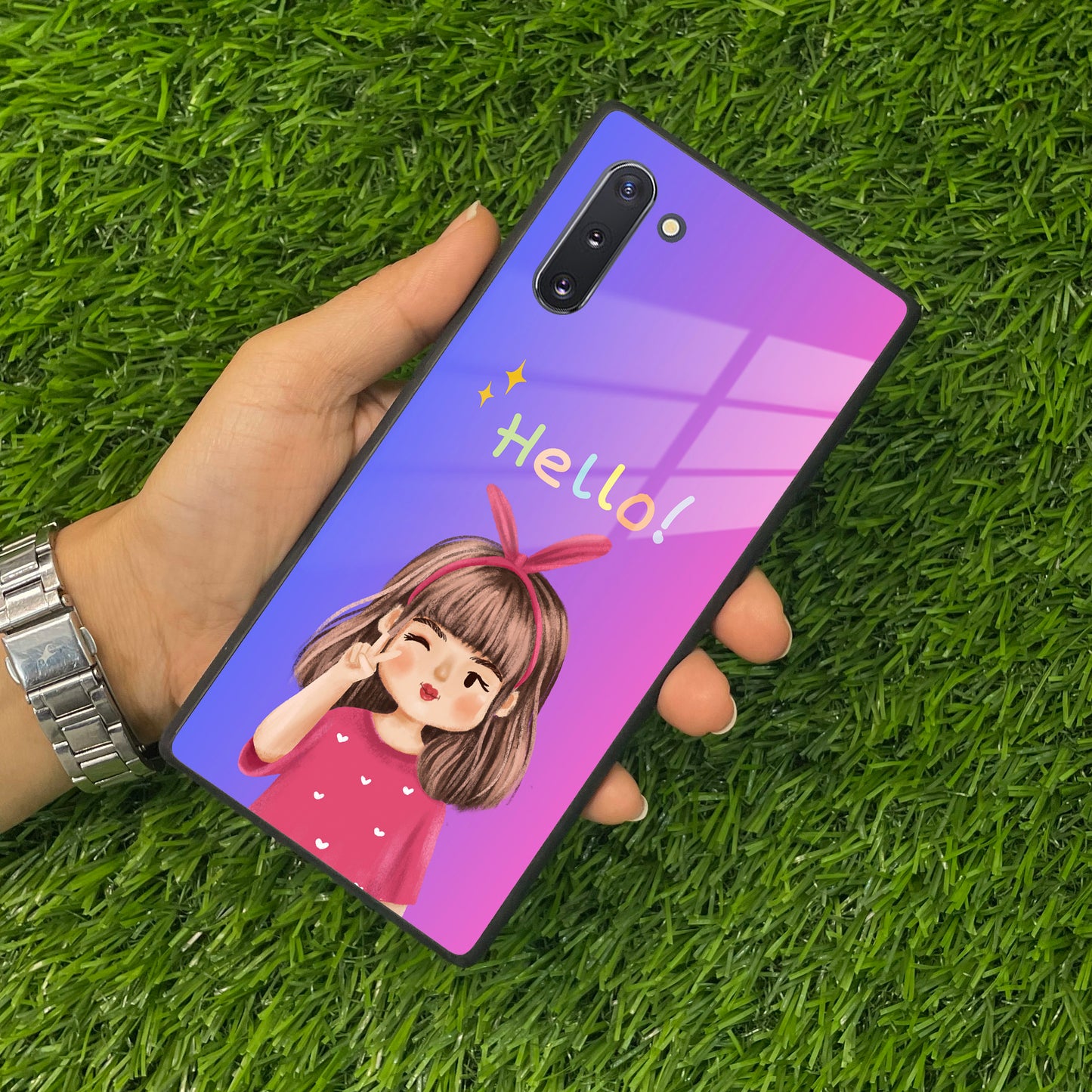 Cute Girl Hello Glass Case For Samsung ShopOnCliQ