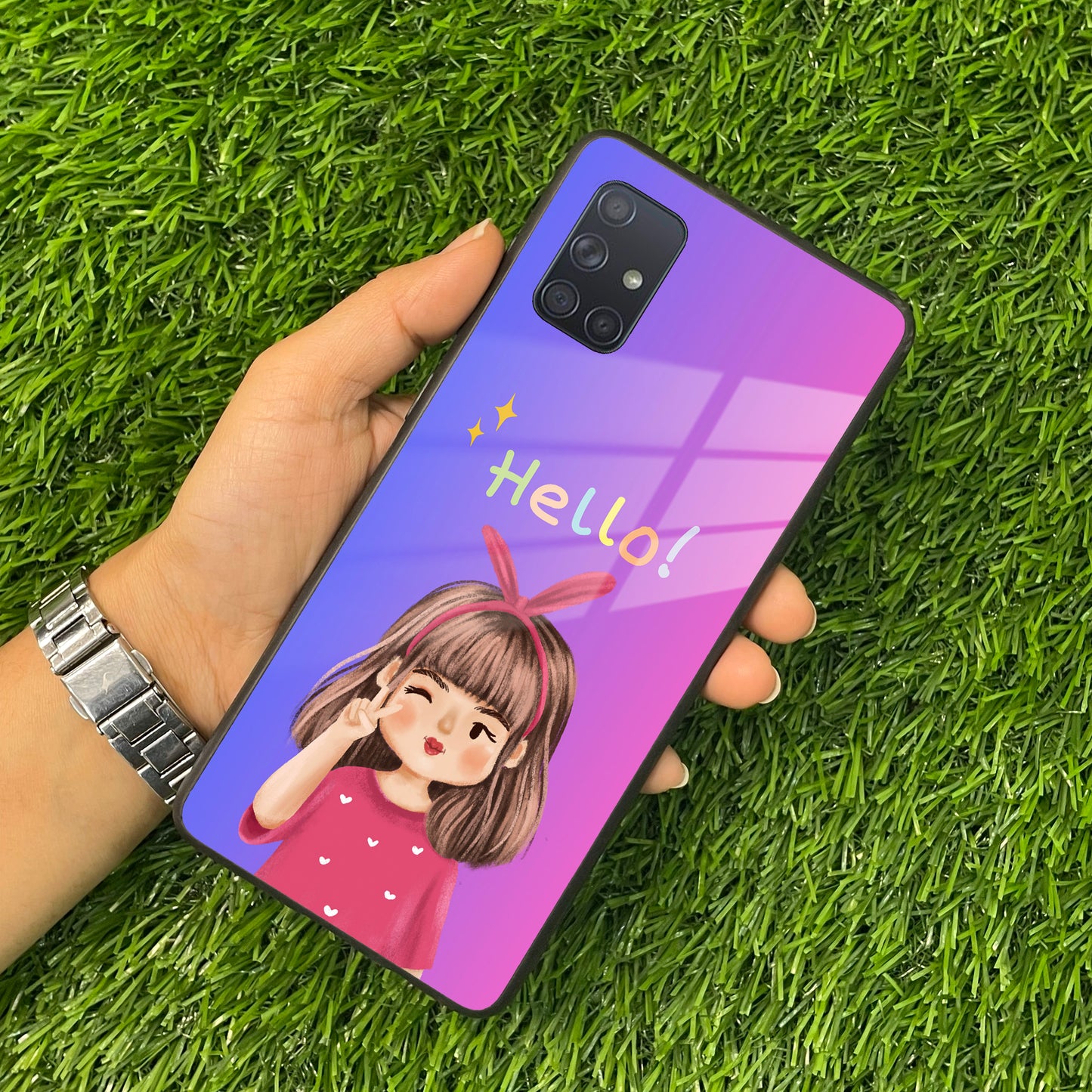 Cute Girl Hello Glass Case For Samsung ShopOnCliQ