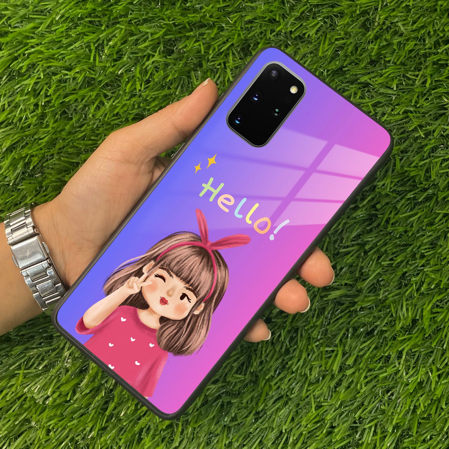 Cute Girl Hello Glass Case For Samsung ShopOnCliQ