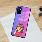 Cute Girl Hello Glass Case for Poco - ShopOnCliQ