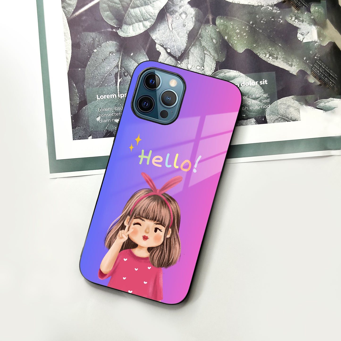 Cute Girl Hello Glass Case for iPhone ShopOnCliQ