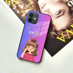 Cute Girl Hello Glass Case for iPhone - ShopOnCliQ