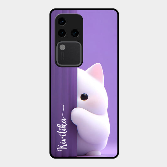 Cute KItten Glossy Metal Case Cover For Vivo ShopOnCliQ