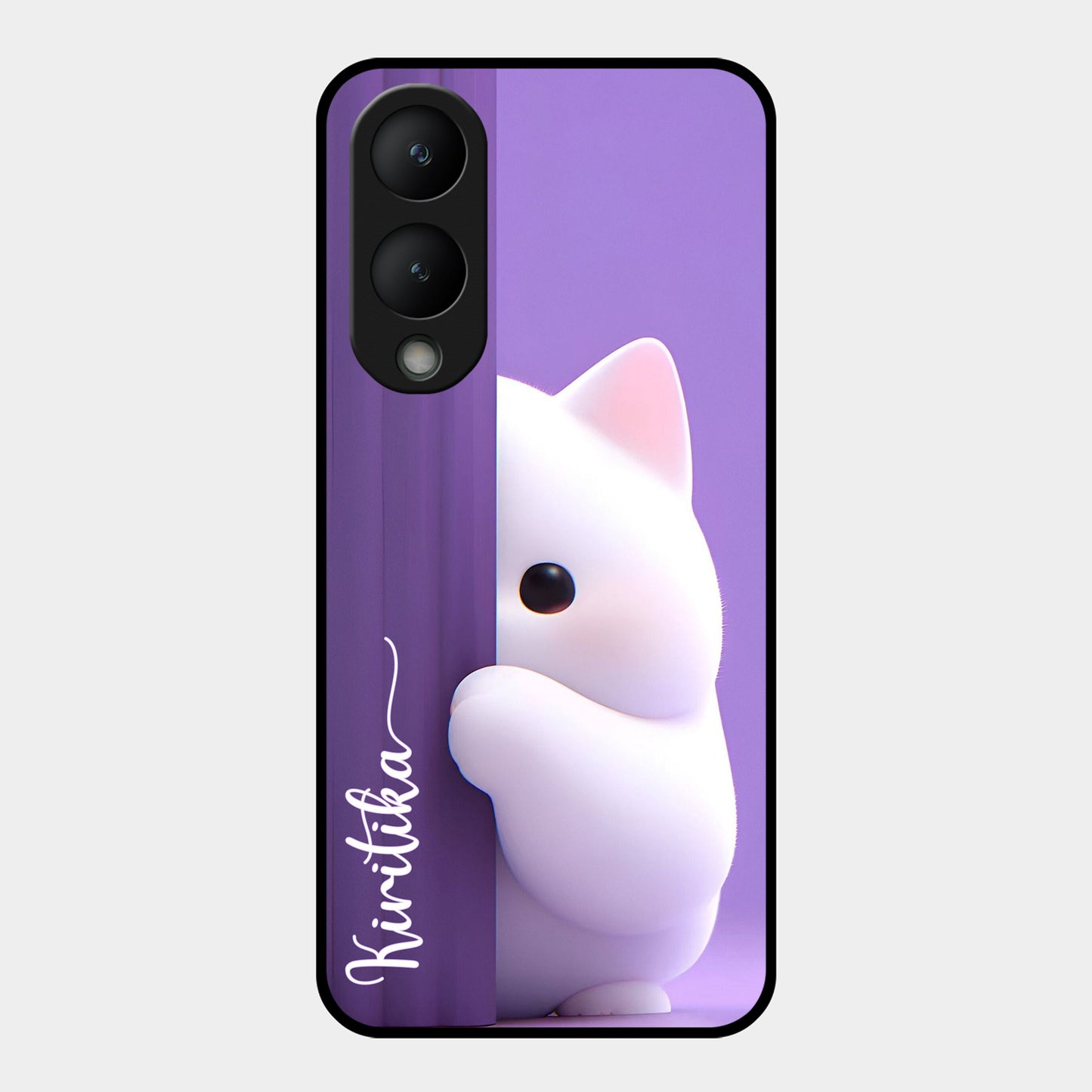 Cute KItten Glossy Metal Case Cover For Vivo ShopOnCliQ