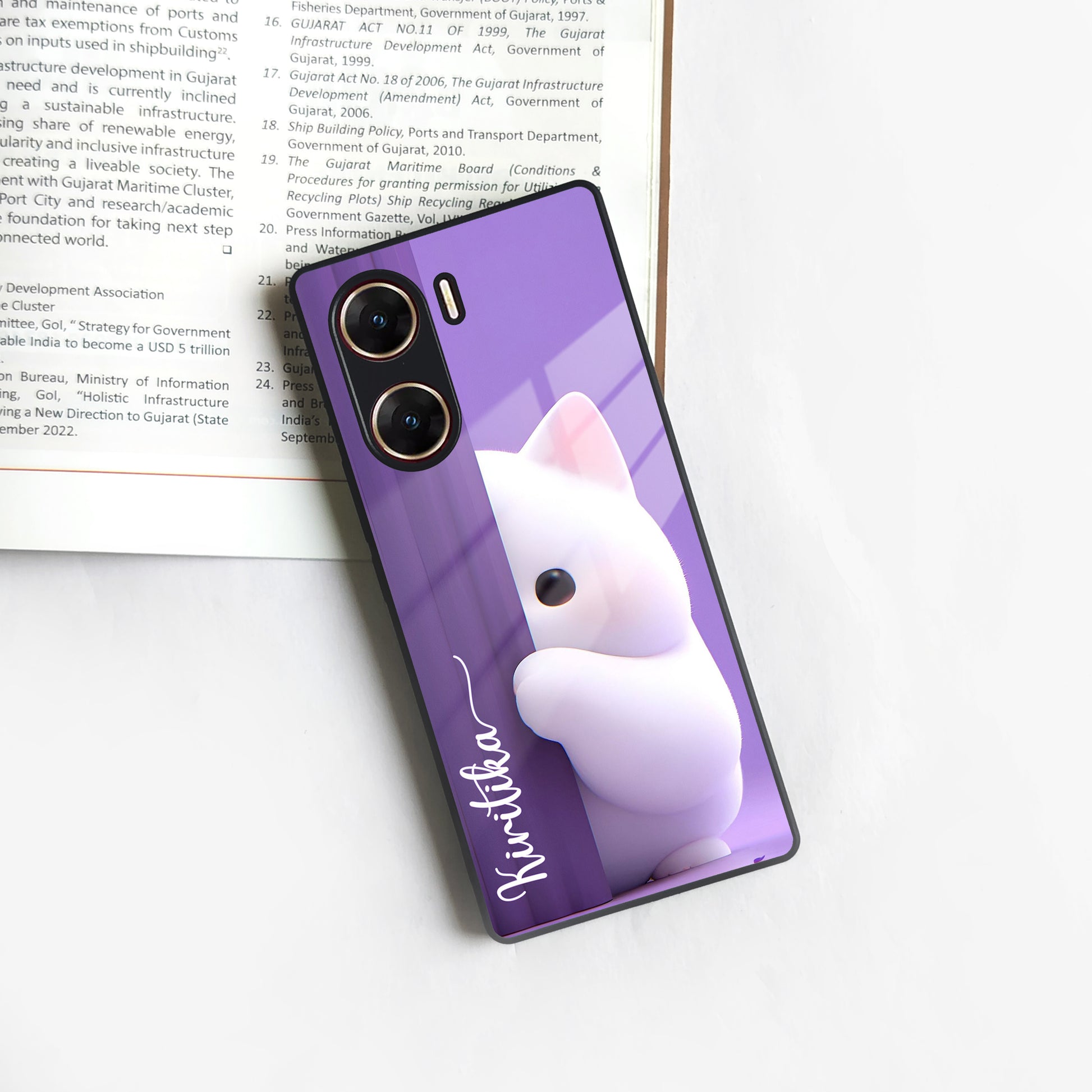 Cute KItten Glossy Metal Case Cover For Vivo ShopOnCliQ