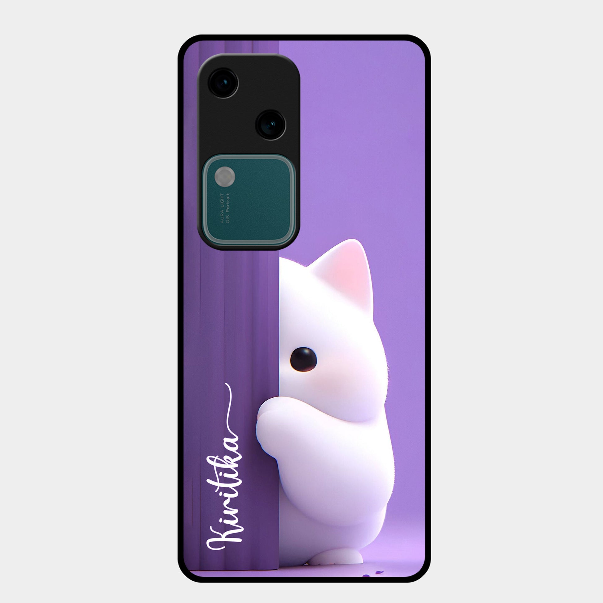 Cute KItten Glossy Metal Case Cover For Vivo ShopOnCliQ