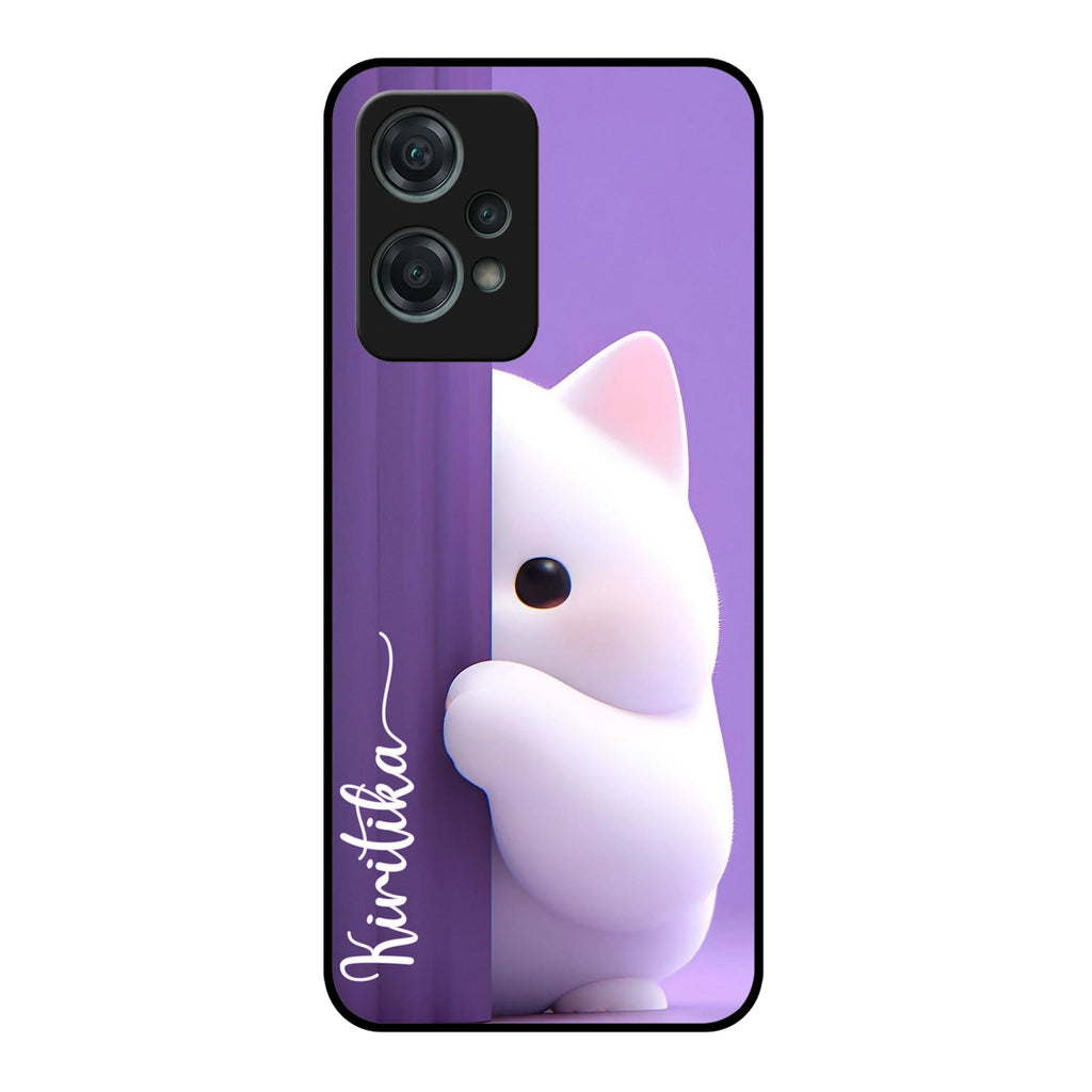 Cute KItten Glossy Metal Case Cover For OnePlus - ShopOnCliQ