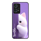 Cute KItten Glossy Metal Case Cover For OnePlus - ShopOnCliQ