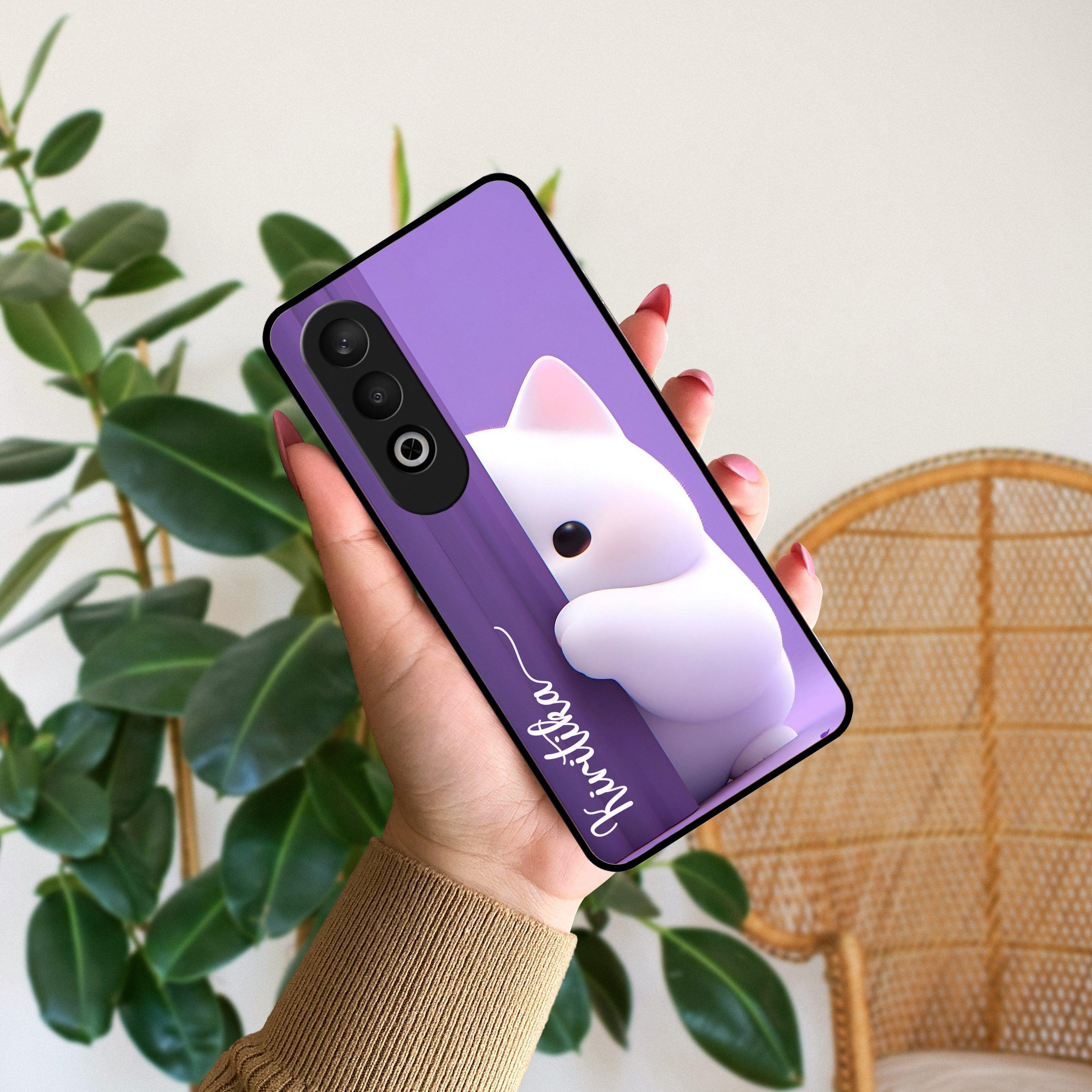 Cute KItten Glossy Metal Case Cover For OnePlus - ShopOnCliQ