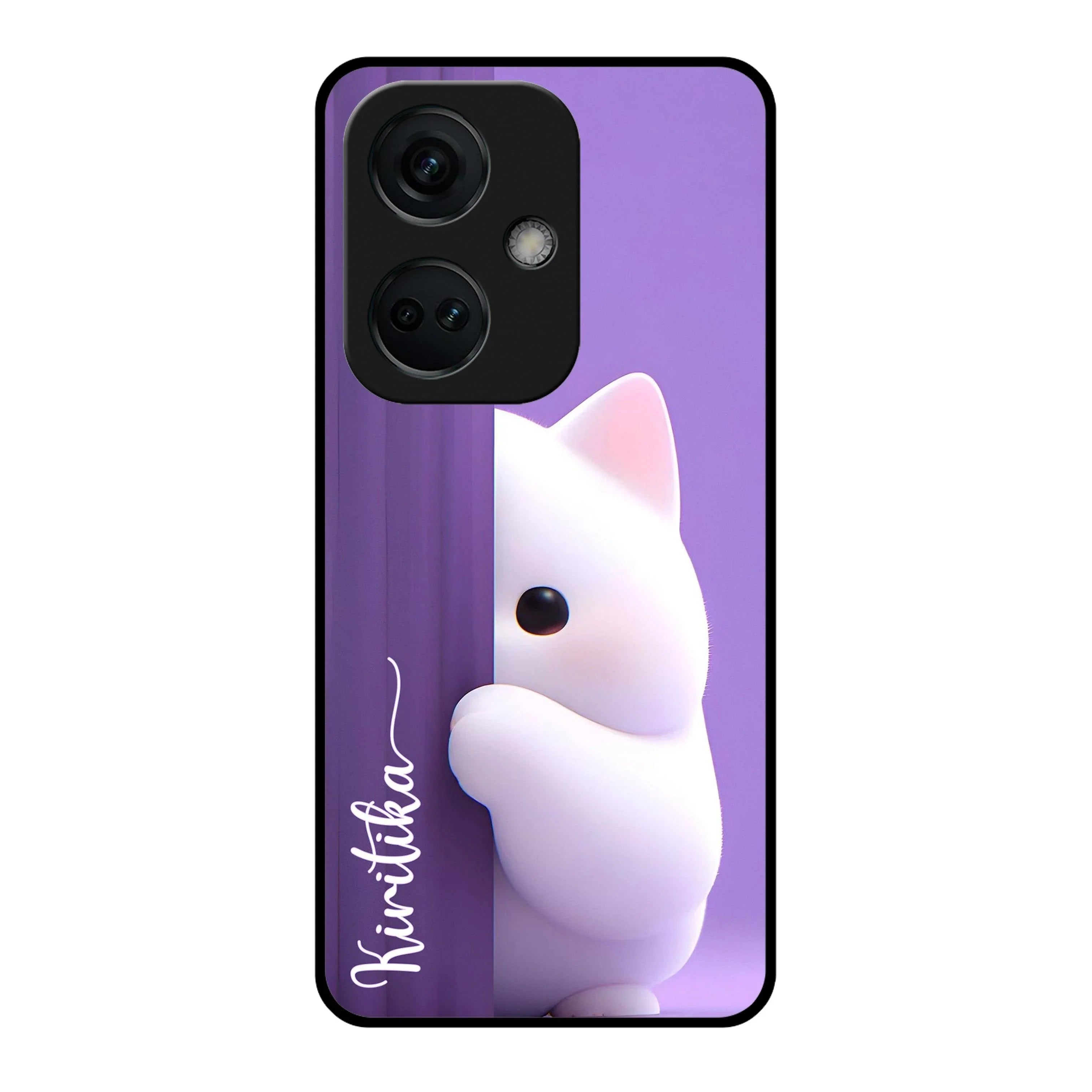 Cute KItten Glossy Metal Case Cover For OnePlus - ShopOnCliQ