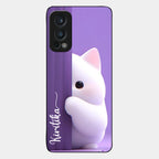 Cute KItten Glossy Metal Case Cover For OnePlus - ShopOnCliQ