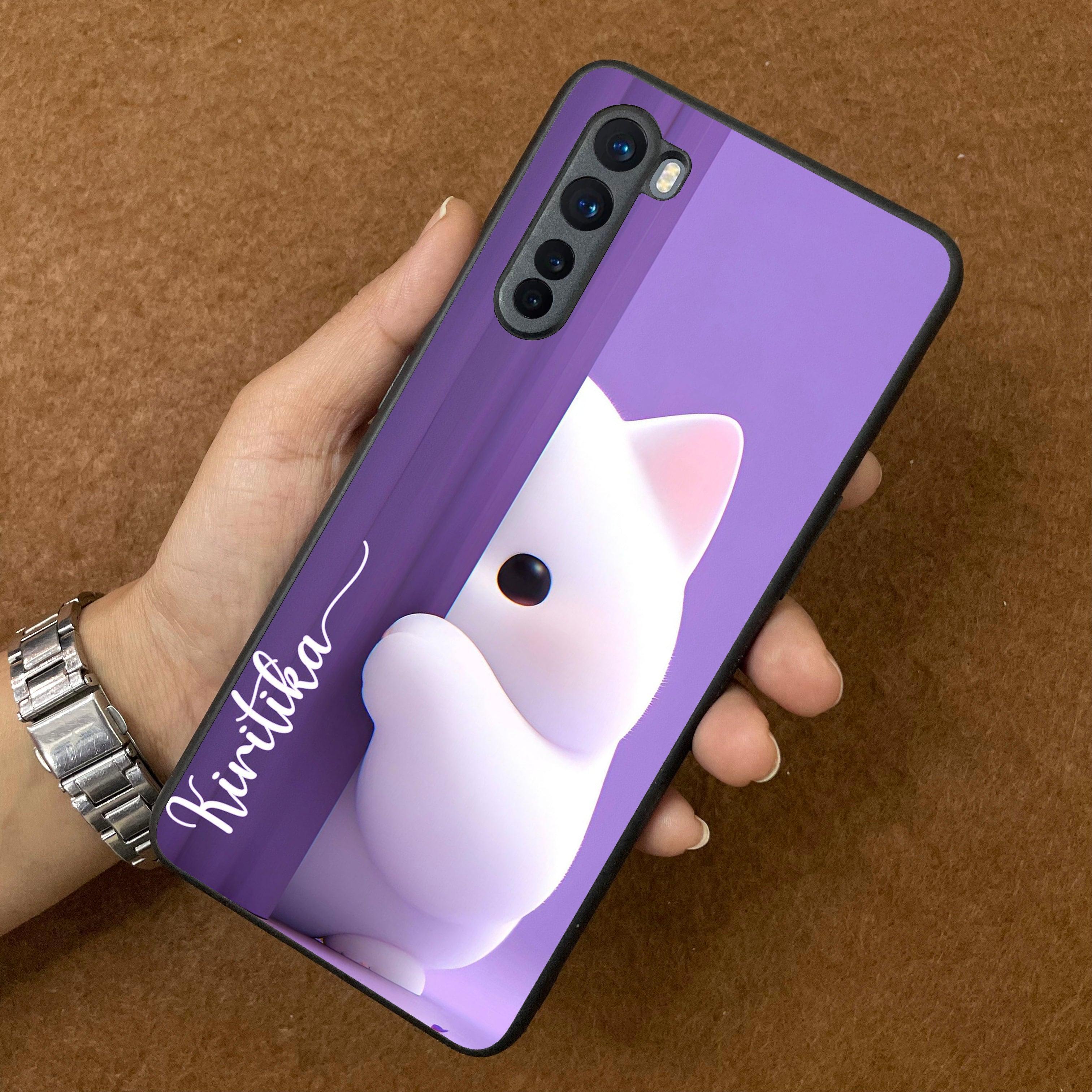 Cute KItten Glossy Metal Case Cover For OnePlus - ShopOnCliQ