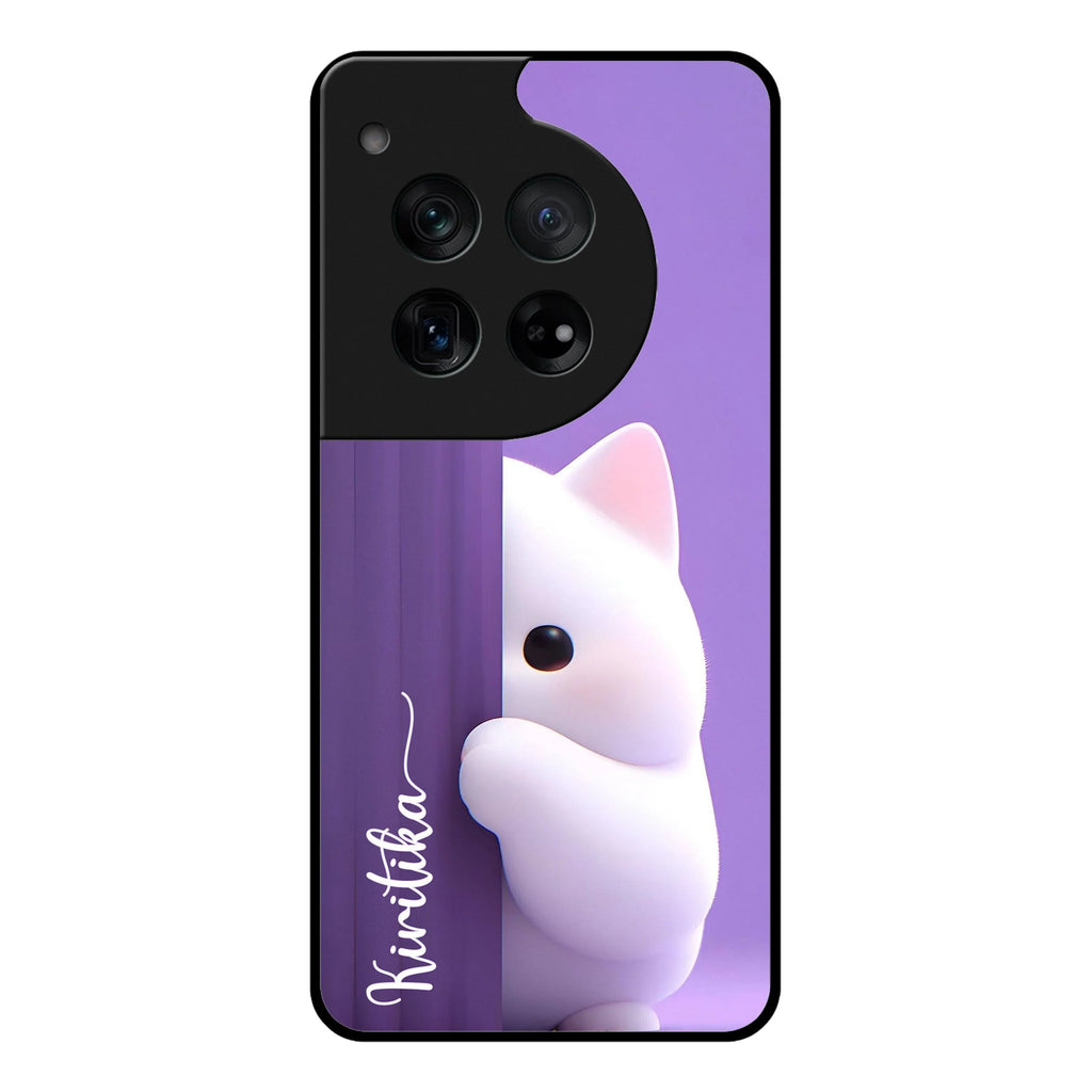 Cute KItten Glossy Metal Case Cover For OnePlus - ShopOnCliQ