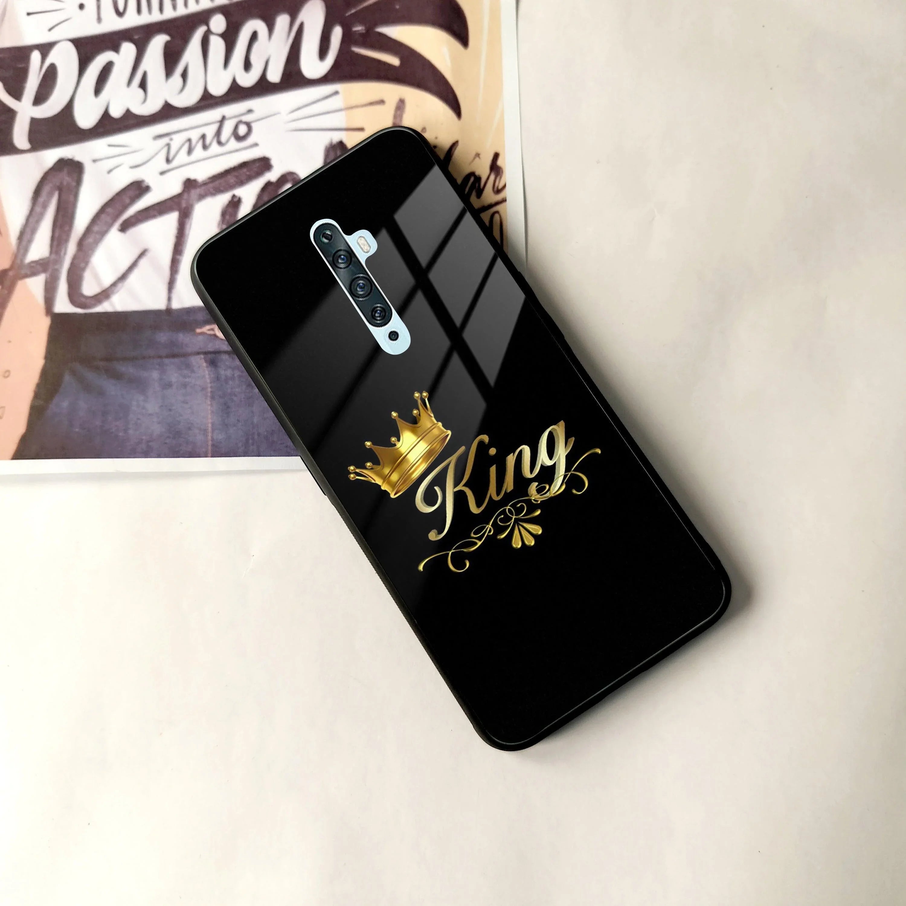 Cute King With Crown Glass Case For Oppo - ShopOnCliQ