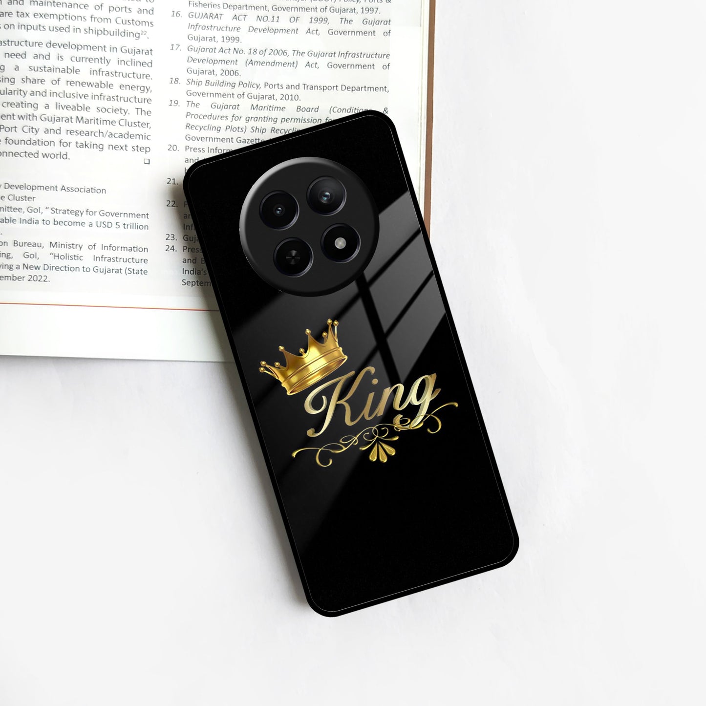 Cute King With Crown Glass Case For Realme/Narzo ShopOnCliQ