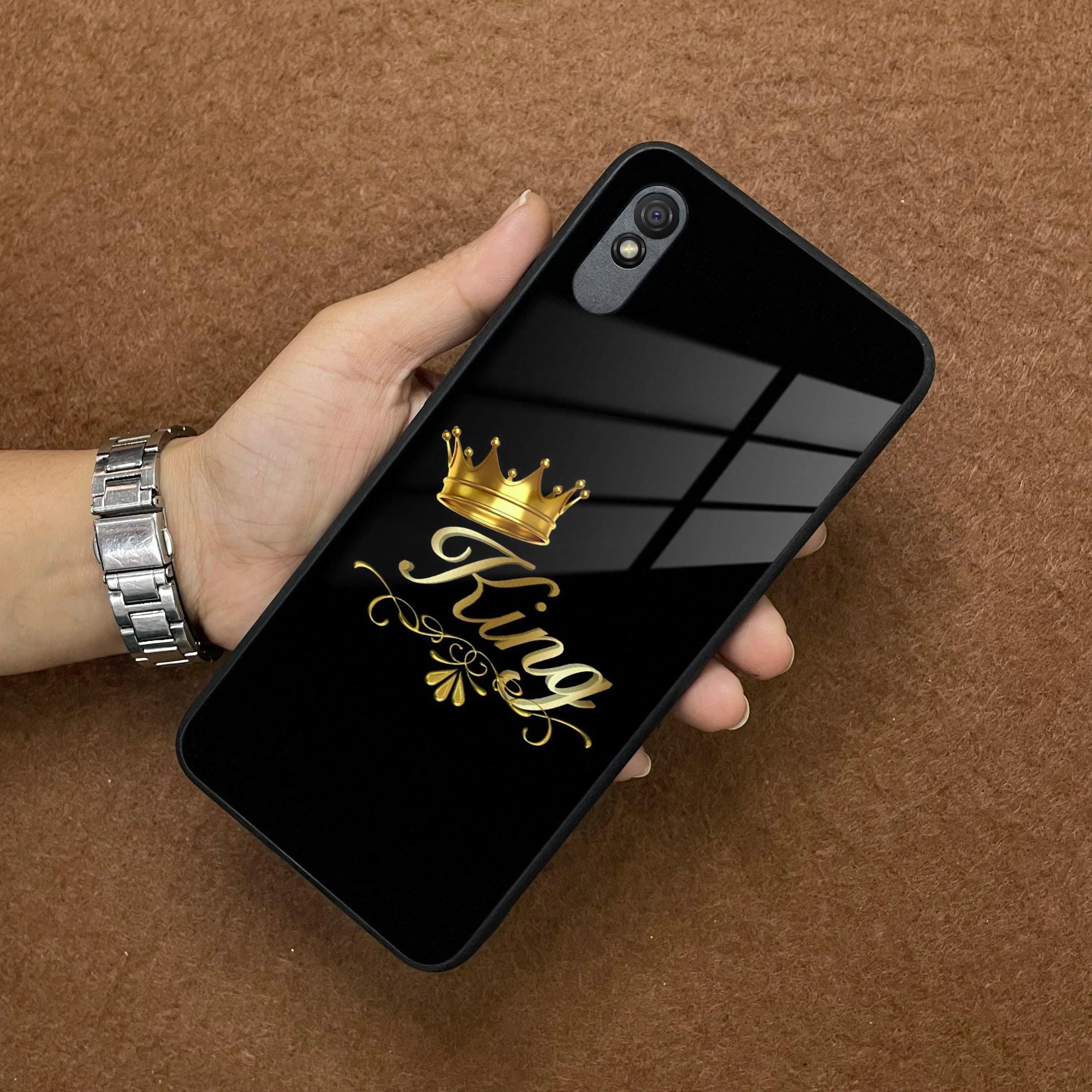 Cute King With Crown Glass Case For Redmi/Xiaomi - ShopOnCliQ
