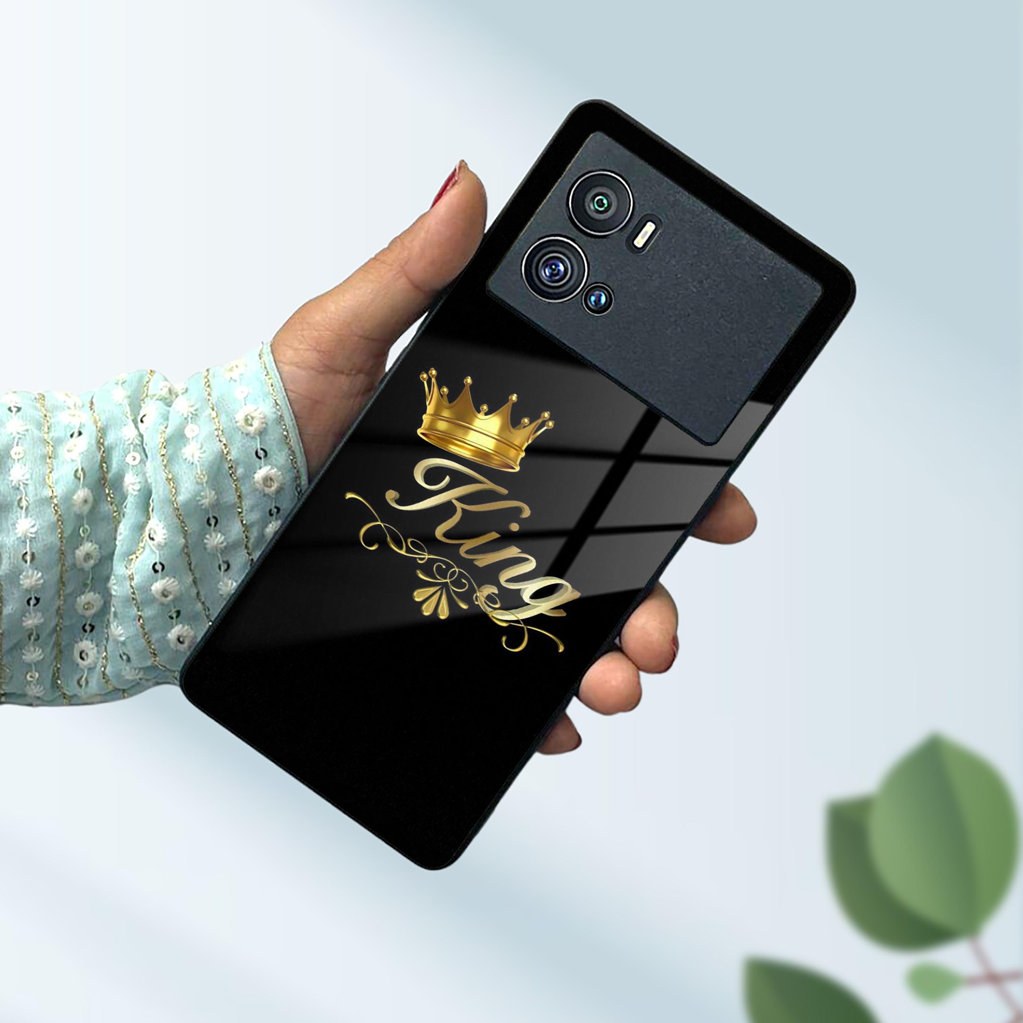 Cute King With Crown Glass Case For Vivo - ShopOnCliQ