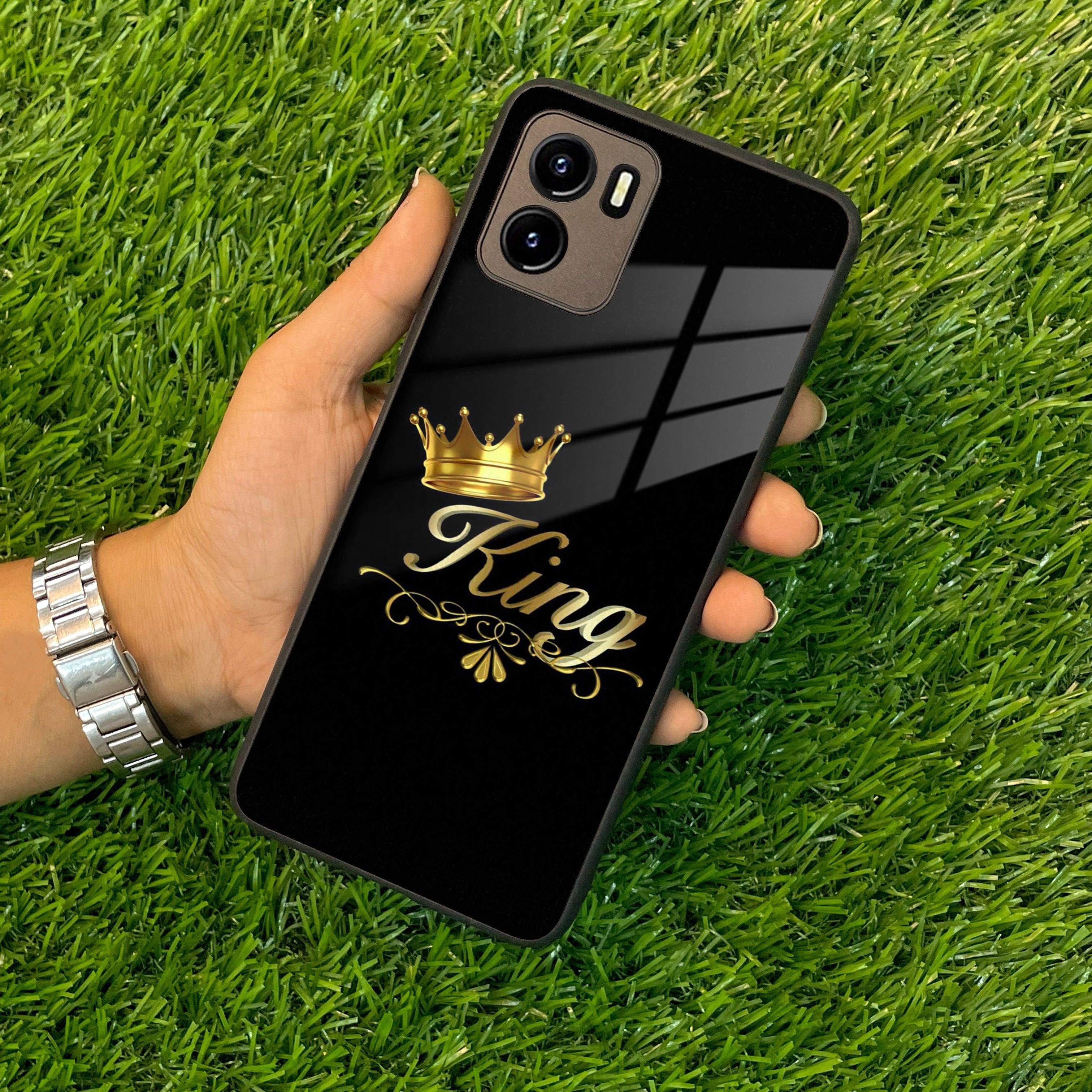 Cute King With Crown Glass Case For Vivo - ShopOnCliQ