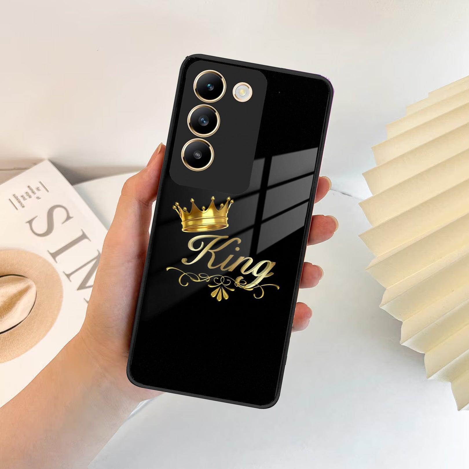 Cute King With Crown Glass Case For Vivo - ShopOnCliQ