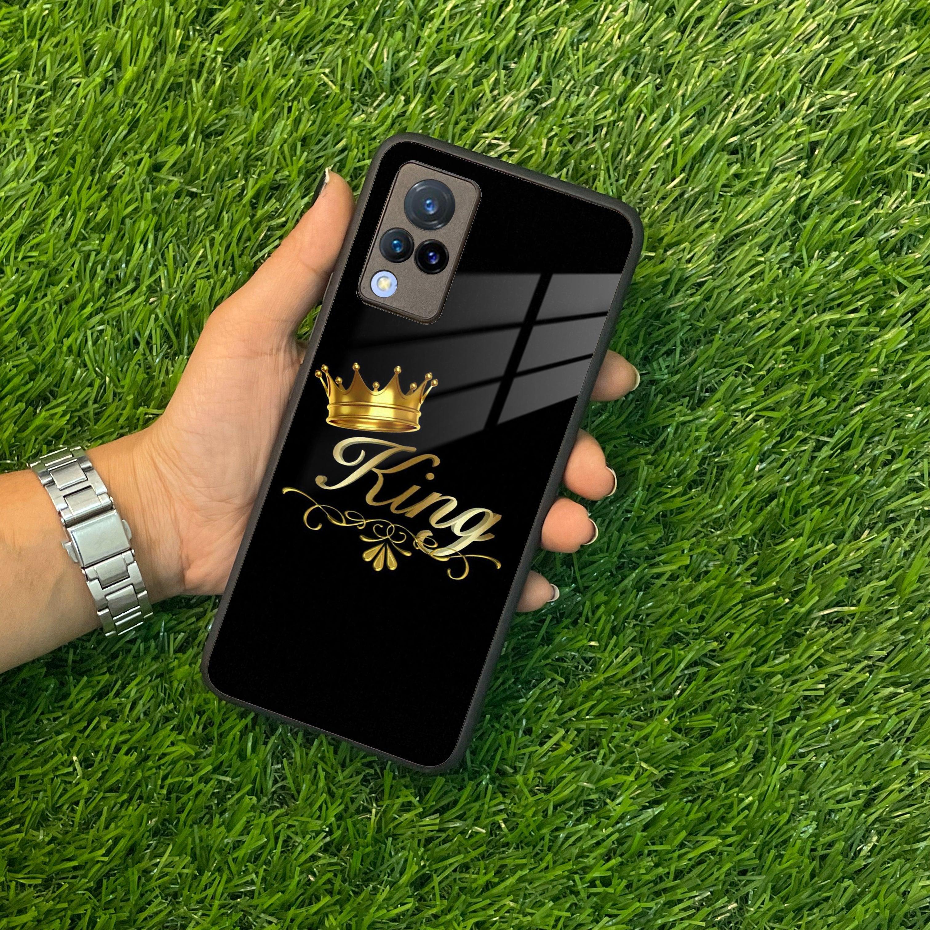 Cute King With Crown Glass Case For Vivo - ShopOnCliQ