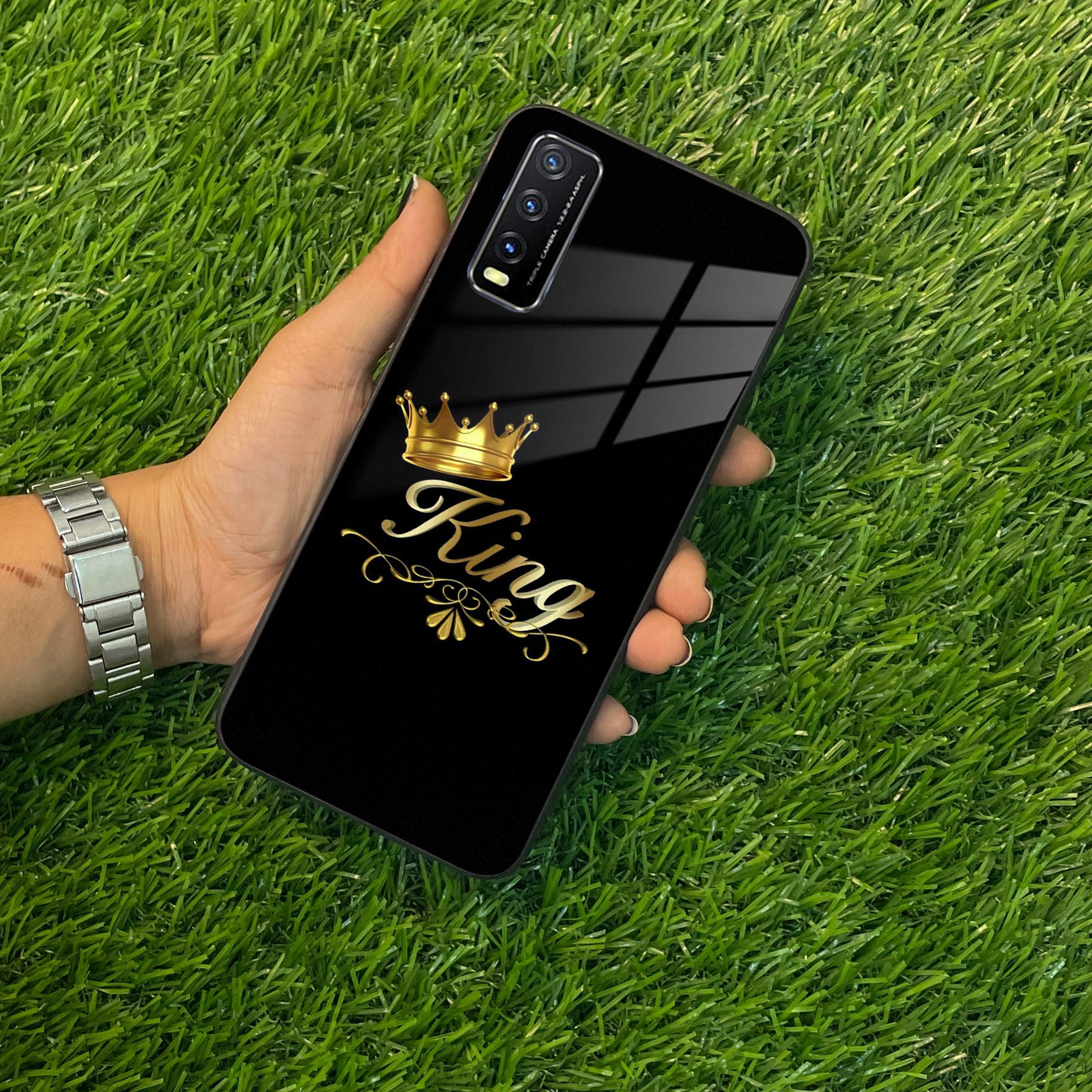 Cute King With Crown Glass Case For Vivo - ShopOnCliQ