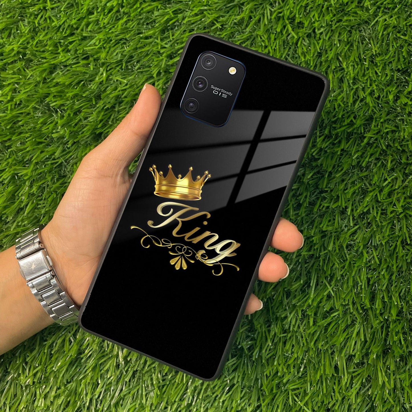 Cute King With Crown Glass Case for Samsung