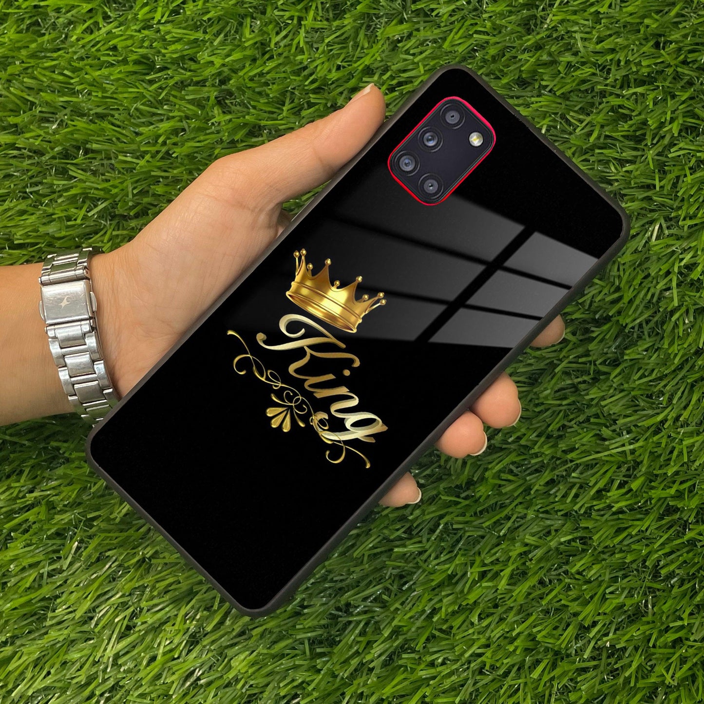 Cute King With Crown Glass Case for Samsung