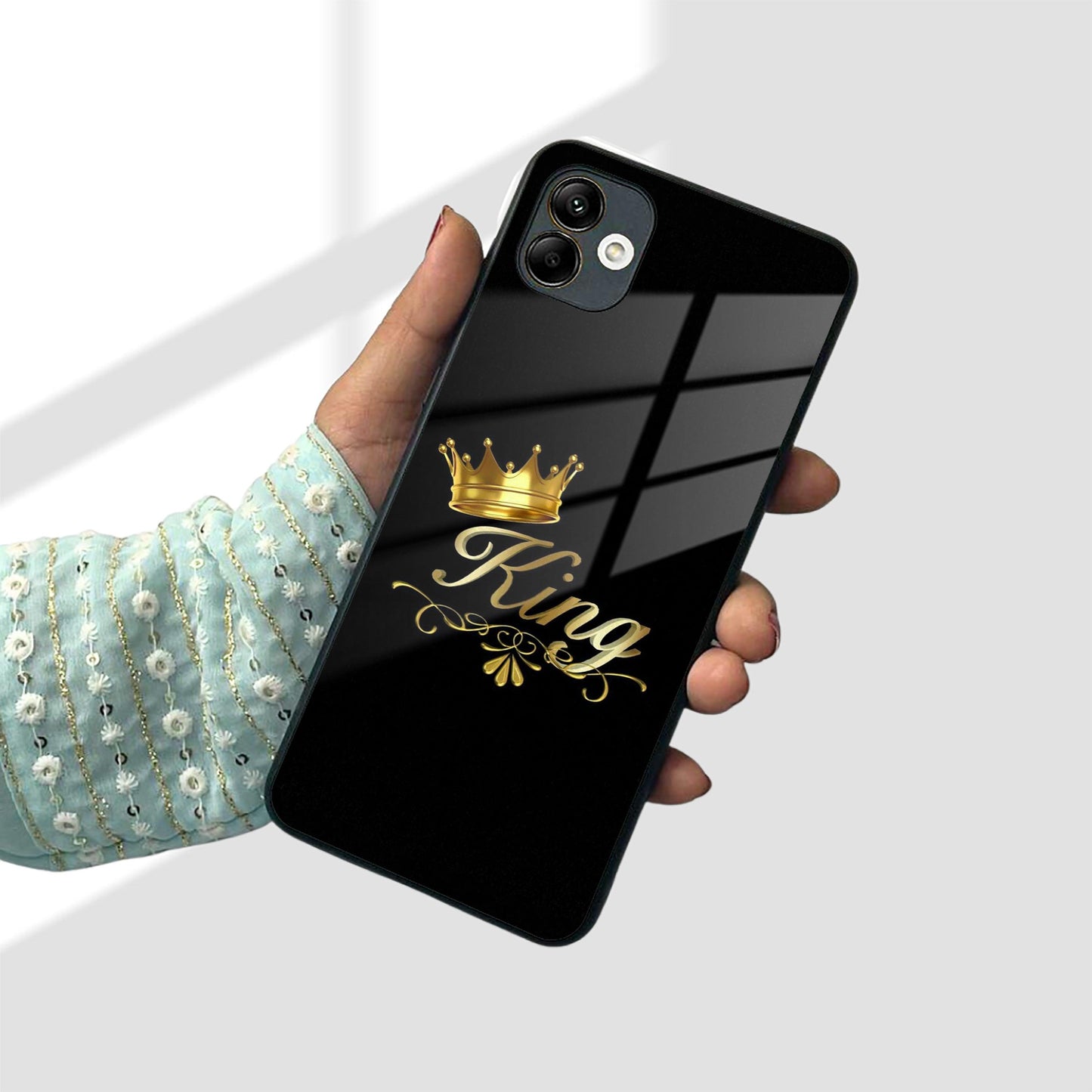 Cute King With Crown Glass Case for Samsung