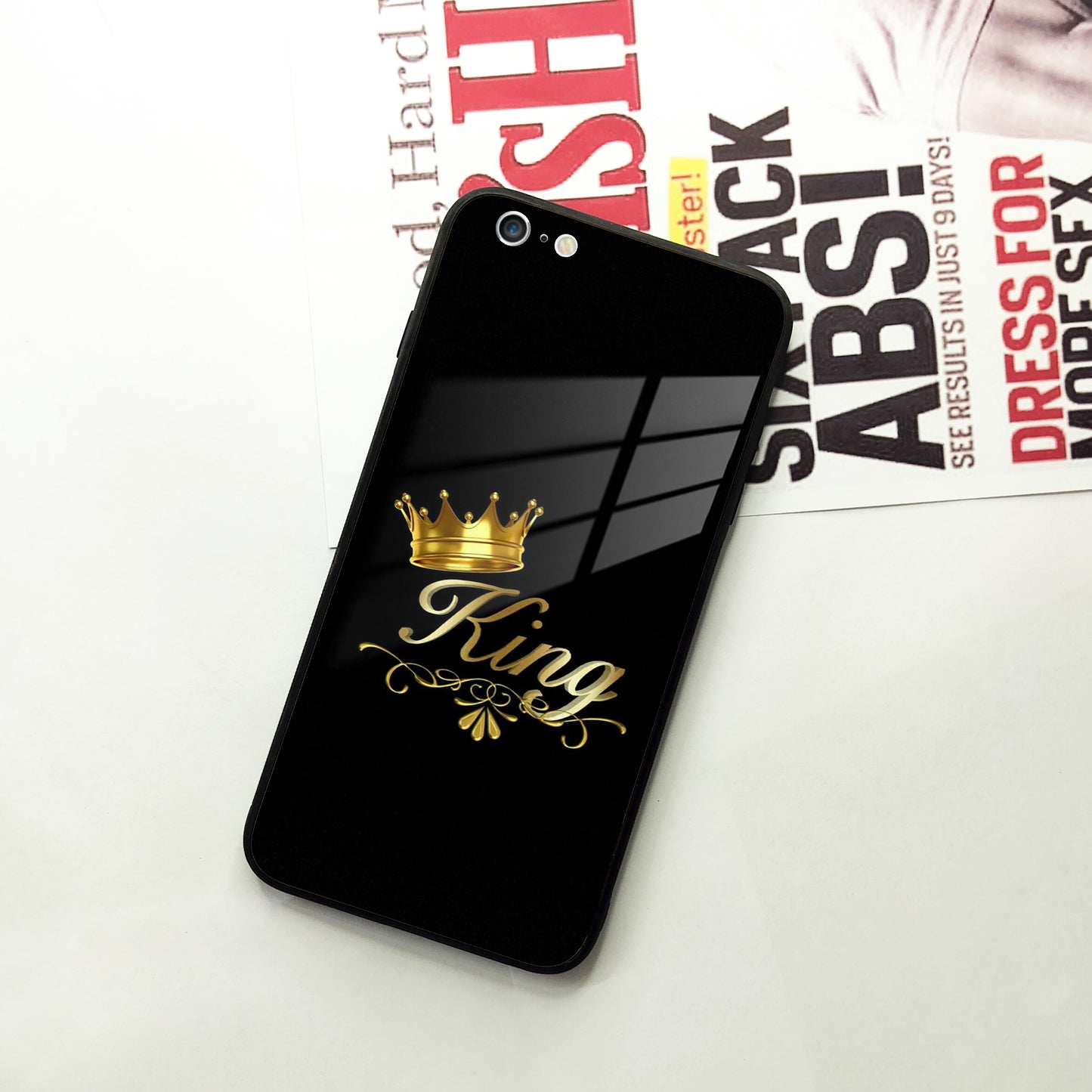 Cute King With Crown Glass Case for iPhone ShopOnCliQ