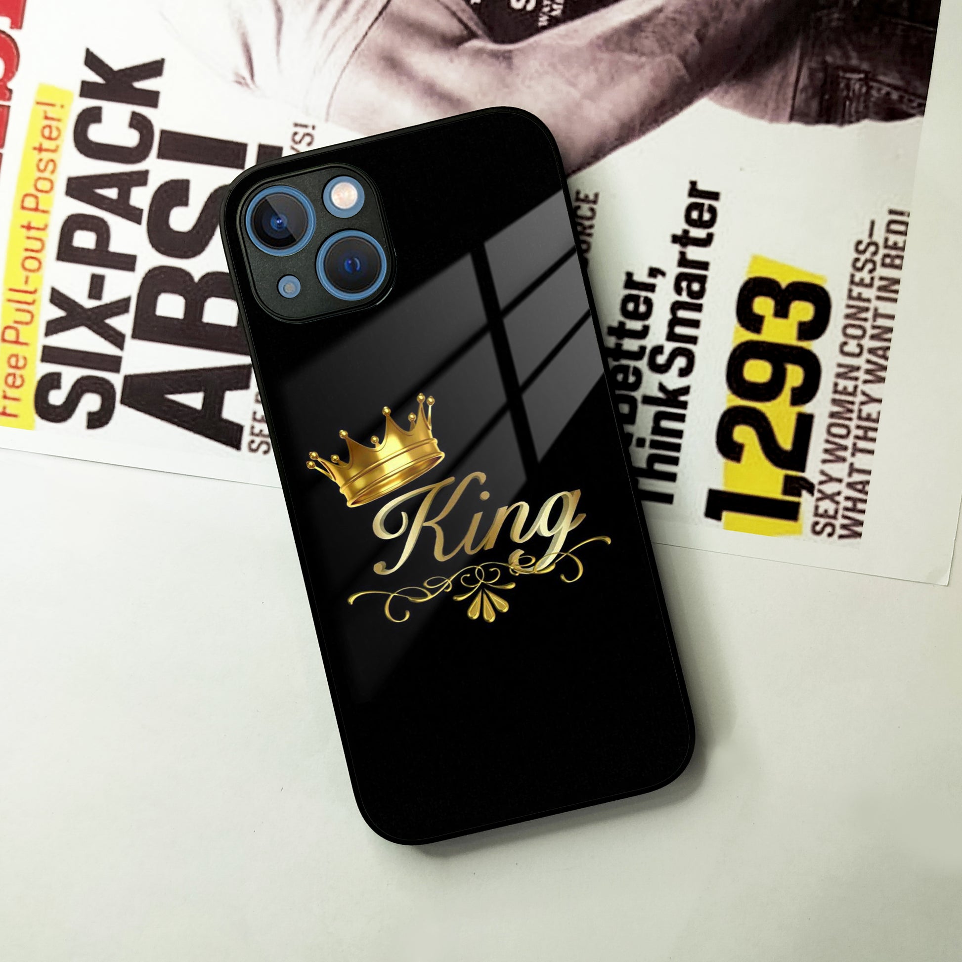 Cute King With Crown Glass Case for iPhone ShopOnCliQ