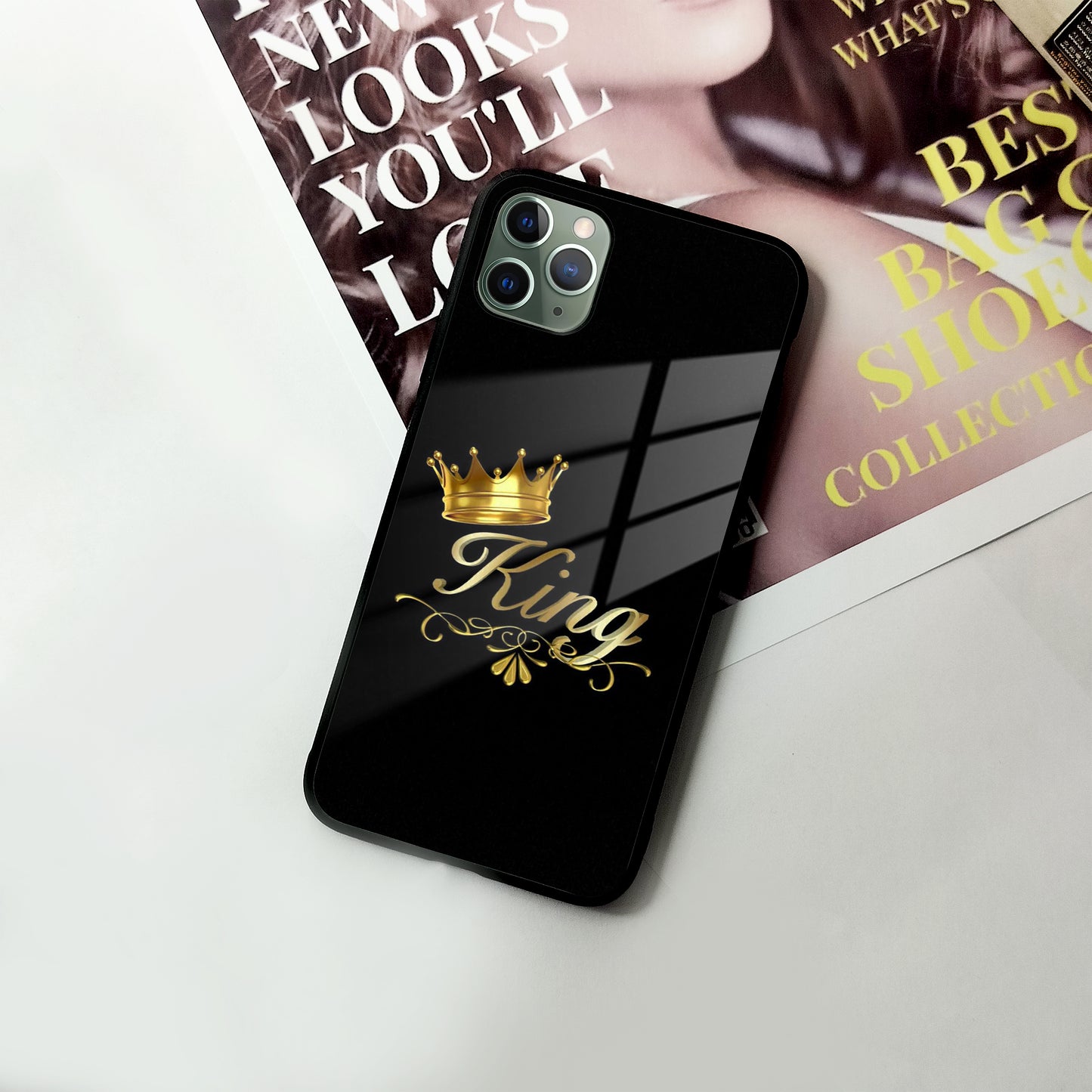 Cute King With Crown Glass Case for iPhone ShopOnCliQ