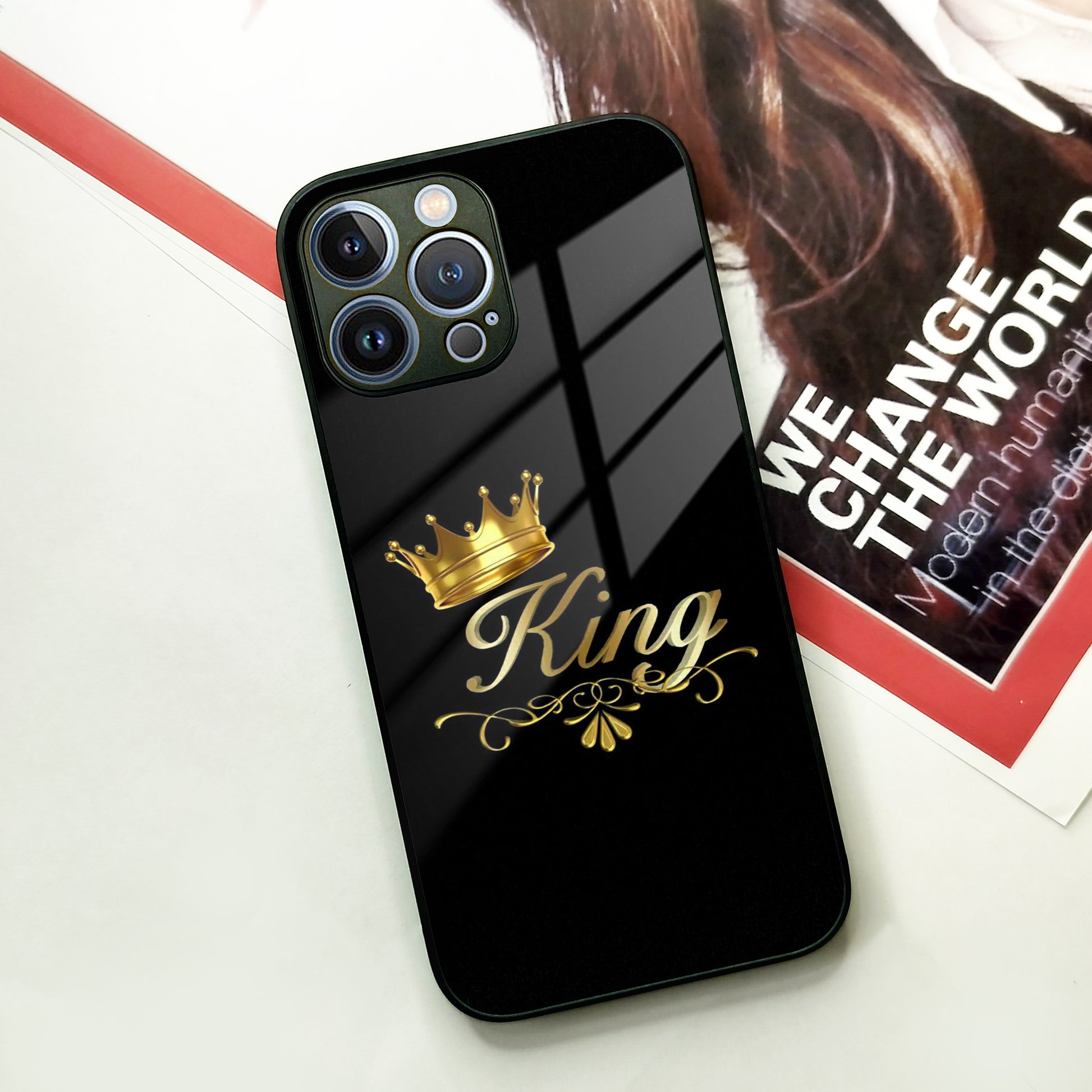 Cute King With Crown Glass Case for iPhone ShopOnCliQ