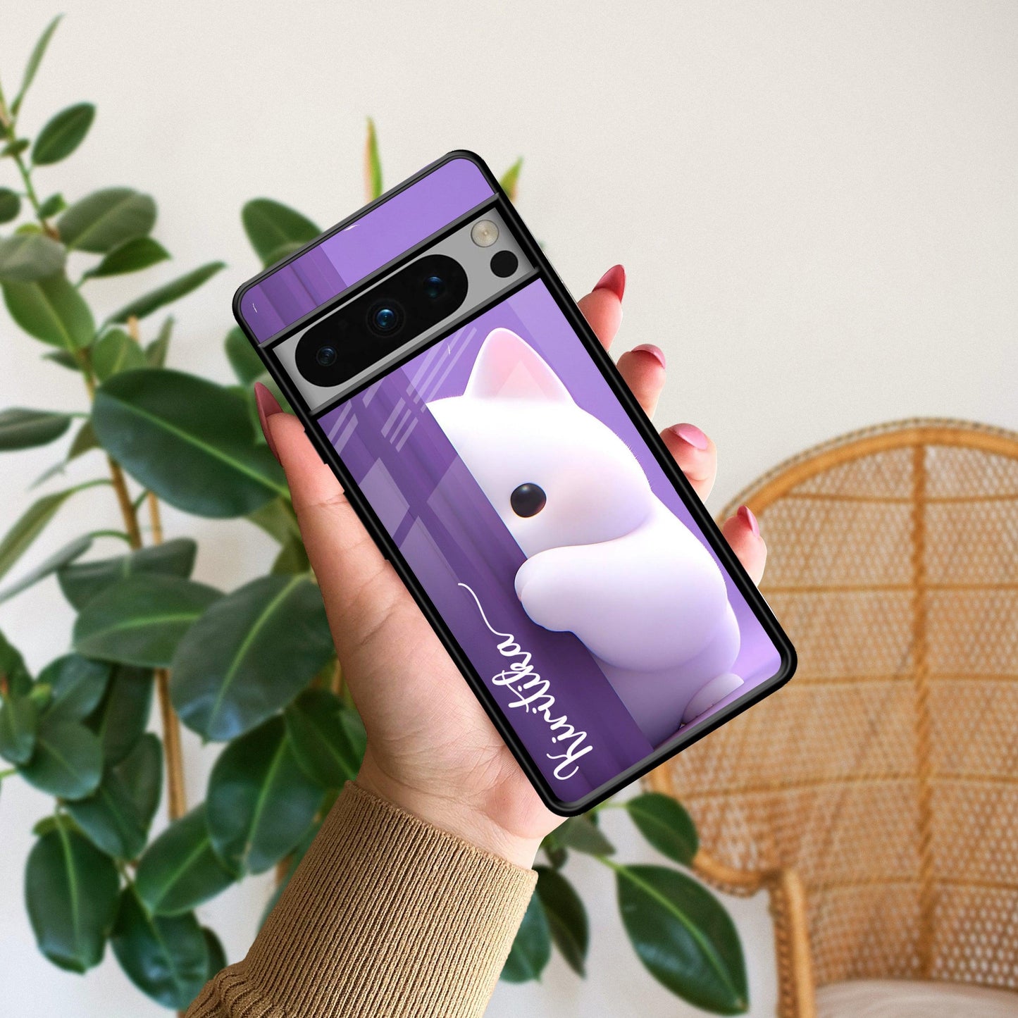 Cute Kittens Glossy Metal Case Cover For Google