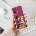 Cute Love Couple Customize Anti Yellow Case For Motorola Edge 60 5G