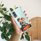 Cute Love Couple Customize Anti Yellow Clear Phone Case OnePlus