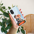 Cute Love Couple Customize Transparent Silicon Case For Oppo F29 5G