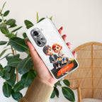 Cute Love Couple Customize Transparent Silicon Case For Oppo A54