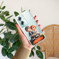 Cute Love Couple Customize Transparent Silicon Case For Oppo A3x / Oppo A3