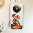 Cute Love Couple Customize Transparent Silicon Case For Realme P1 Pro 5G