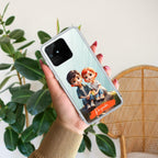 Cute Love Couple Customize Transparent Silicon Case For Realme Narzo 60 5G