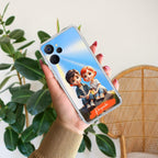 Cute Love Couple Customize Transparent Silicon Case For Realme C55