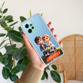 Cute Love Couple Customize Transparent Silicon Case For Redmi Note 12 5G