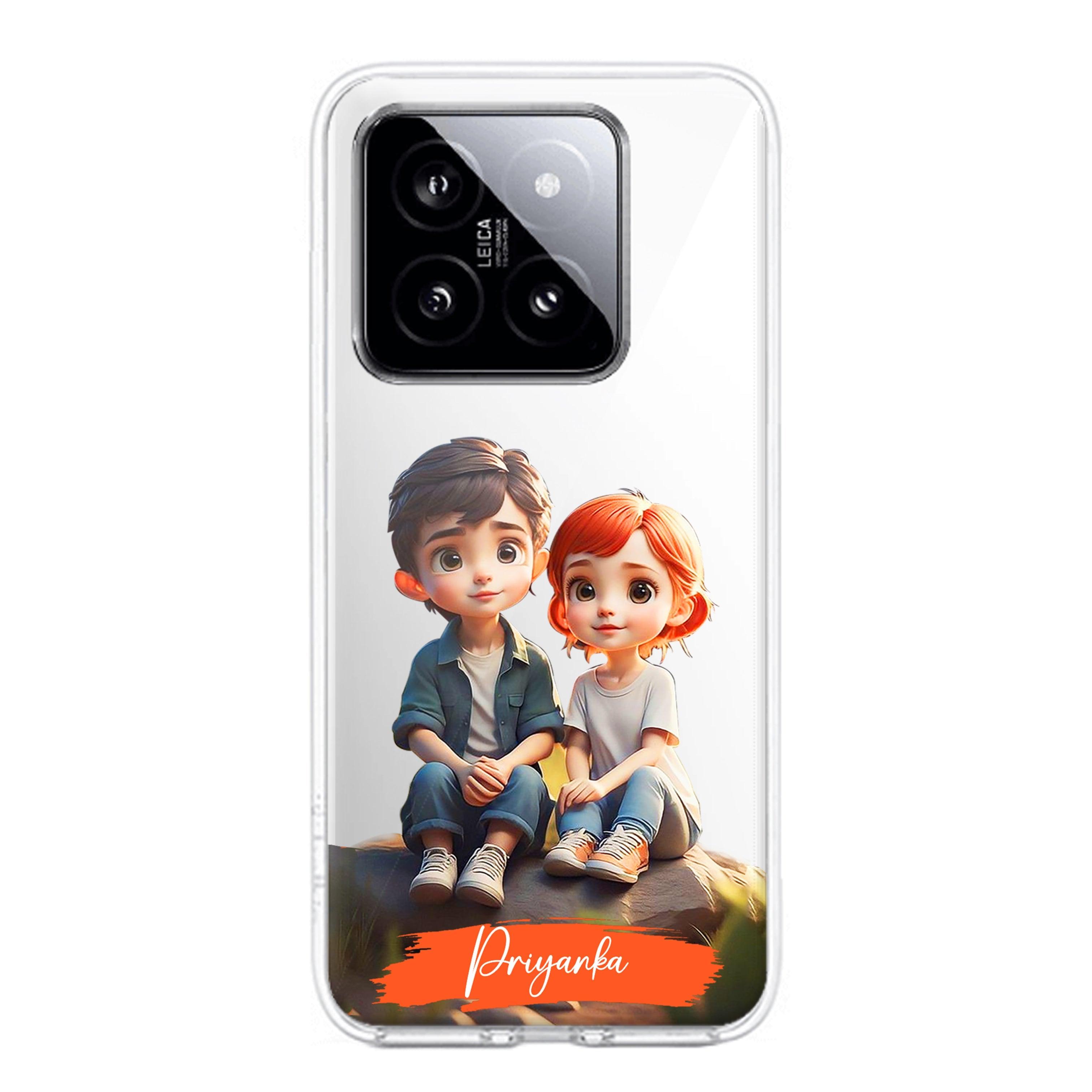 Cute Love Couple Customize Transparent Silicon Case For Redmi/Xiaomi - ShopOnCliQ