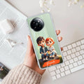 Cute Love Couple Customize Transparent Silicon Case For Redmi Note 10 / 10S