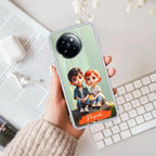 Cute Love Couple Customize Transparent Silicon Case For Redmi Note 10 / 10S